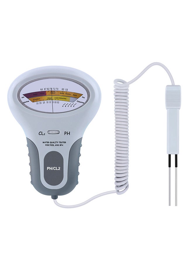 Lepmerk - PC102 Portable Water Quality Tester Digital 2 in 1 PH & Chlorine Level CL2 Meter Detector for Swimming Pool Spa - Image 1