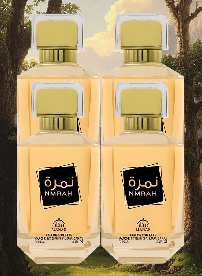 manar 4 Pieces Nmrah Perfume 100ml EDT - Image 1