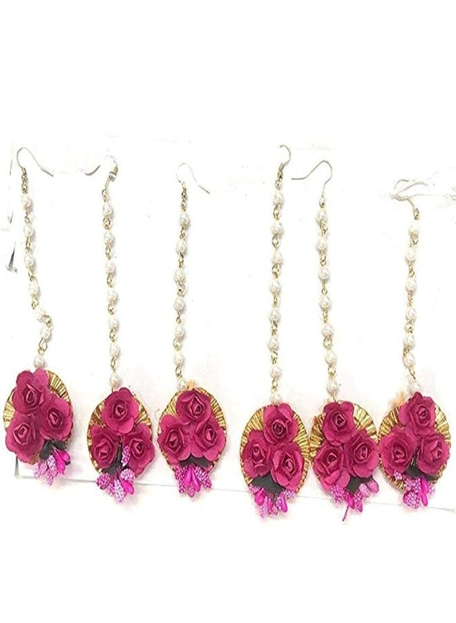 BDS CREATIONS Flower Maang Tikka for Wedding | Baby Shower | Haldi | for women and girls - Image 1