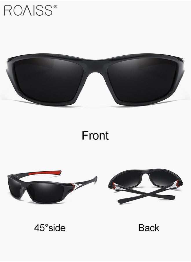 Polarized Sports Sunglasses for Men Women, UV400 Protection Cycling Glasses with Black Red PC Frame, Goggles for Baseball Running Fishing Golf 63mm - pzsku/ZDCBDDC84572213C79F35Z/45/_/1715416369/8a269e0f-c1b1-4043-8459-7c5853593247