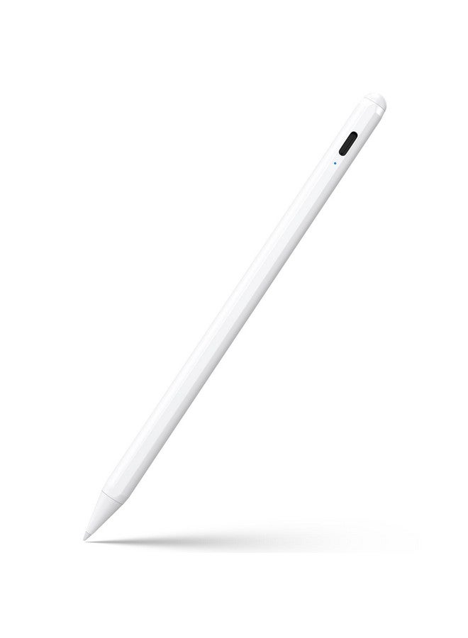 JAMJAKE Stylus Pen for iPad 9th&10th Generation-2X Fast Charge Active Pencil Compatible with 2018-2024 Apple iPad Pro 11"/12.9"/M4, iPad Air 3/4/5/M2, iPad 6-10, iPad Mini 5/6 Gen-White - Image 1