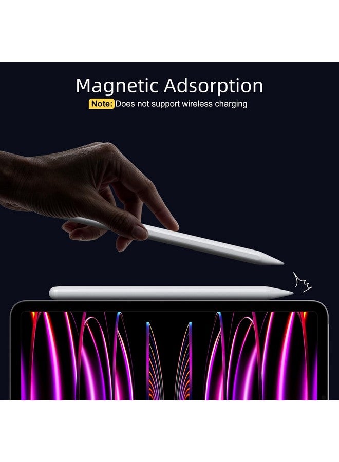 JAMJAKE Stylus Pen for iPad 9th&10th Generation-2X Fast Charge Active Pencil Compatible with 2018-2024 Apple iPad Pro 11"/12.9"/M4, iPad Air 3/4/5/M2, iPad 6-10, iPad Mini 5/6 Gen-White - Image 5