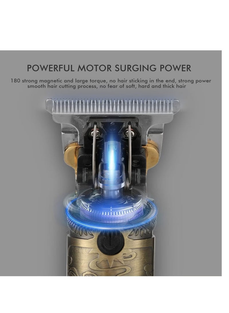 Upgraded Hair Trimmer Beard Clippers for Men Professional USB Electric Hair Clippers for Hair Cutting Trimmers Cordless Outliner Zero Gaped LED Display (Hair Clippers for Men, GOLD 05) - Image 4