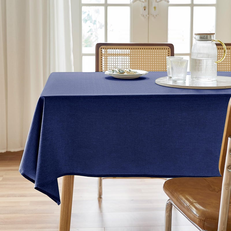 Ausspvoct tablecloth مستطيل 60x120 مقاوم للماء مقاوم للانسكاب مقاوم القماش القماش تجاعيد طاولة الطعام خالية - Image 1