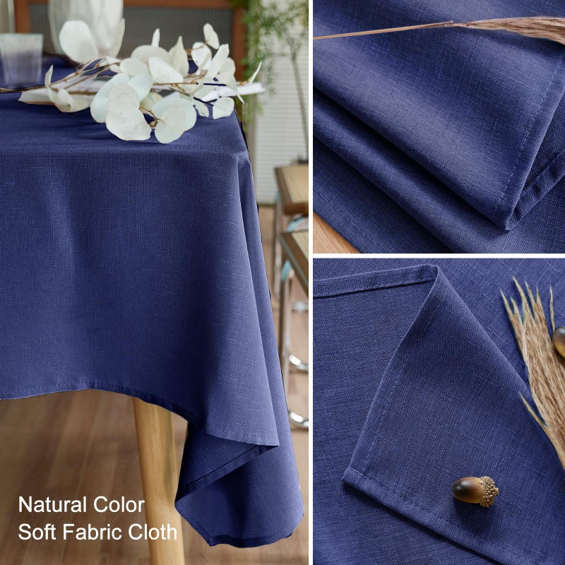Ausspvoct tablecloth مستطيل 60x120 مقاوم للماء مقاوم للانسكاب مقاوم القماش القماش تجاعيد طاولة الطعام خالية - Image 4
