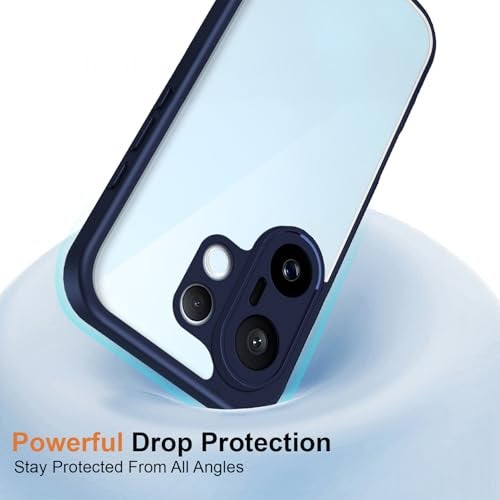 Kapa Hawkeye Clear Slim Tough Back Cover for Vivo X200 FE 5G | Camera Lens Protector Anti Yellow Shockproof Clear Hybrid Case Cover (Blue Sides) - Image 5