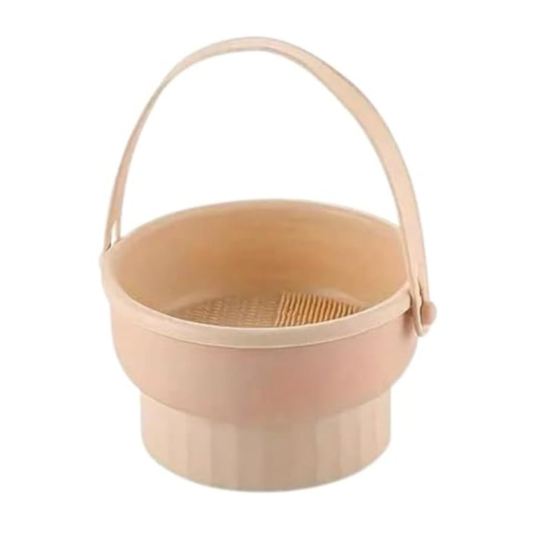 Silicone Makeup Brush Cleaning Bowl - Cosmetic Brush Makeup Sponge Washing Cup With Hanging Rope, Durable Storage Box For Home And Bathroom Use - Image 3