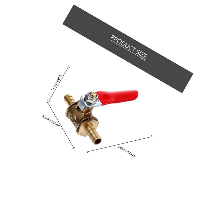 2Pcs 6mm Copper Ball Valve Shut Off Valve with Internal External Threads Heavy Duty - Image 3