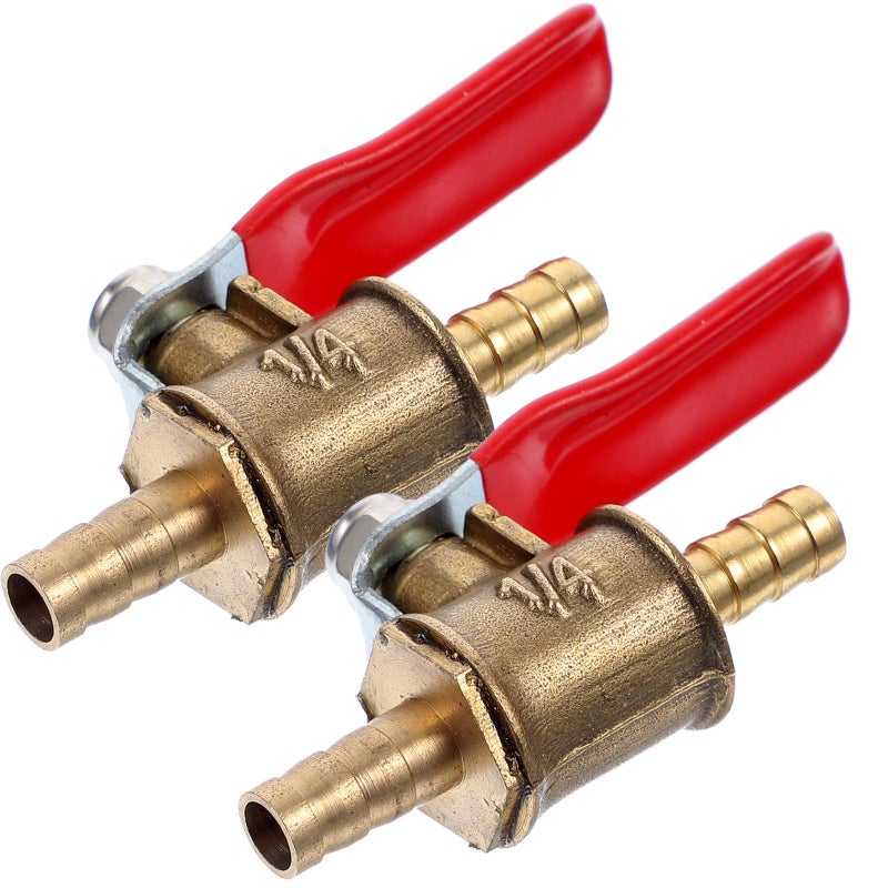 2Pcs 6mm Copper Ball Valve Shut Off Valve with Internal External Threads Heavy Duty - Image 2