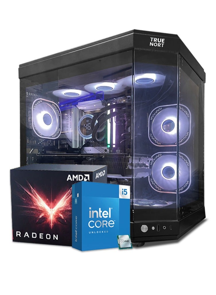 Truenort Exonova Gaming PC, Intel Core i5-11400F/ H510 / RX580S/ 8GB RAM / 256GB SSD +1TB HDD/ TrueNort RGB Black Case/ Windows 11 Pro - Image 1