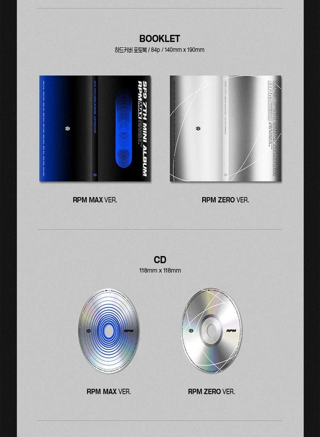 FNC SF9 - RPM [RPM MAX ver.] (7th Mini Album) Album+Extra Photocards Set - Image 3