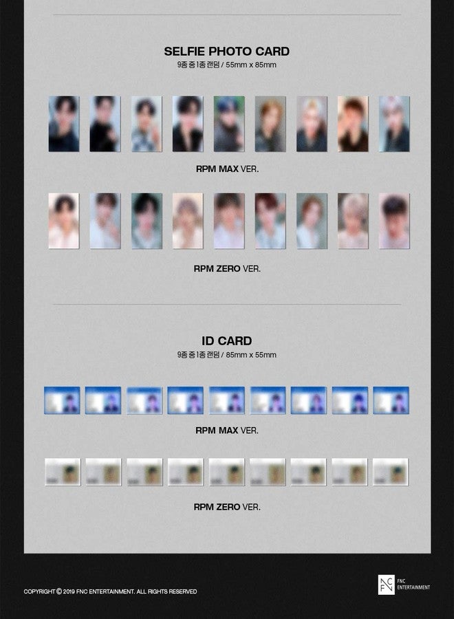 FNC SF9 - RPM [RPM MAX ver.] (7th Mini Album) Album+Extra Photocards Set - Image 5