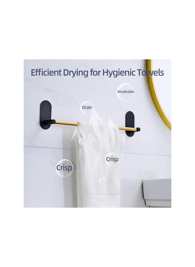 promass 44cm SUS304 Stainless Steel Towel Bar - Wall-Mounted Single Rod with Brushed Nickel or Matte Black Finish - Durable, Space-Efficient Bathroom Organizer Accessory for Modern Homes - Image 2