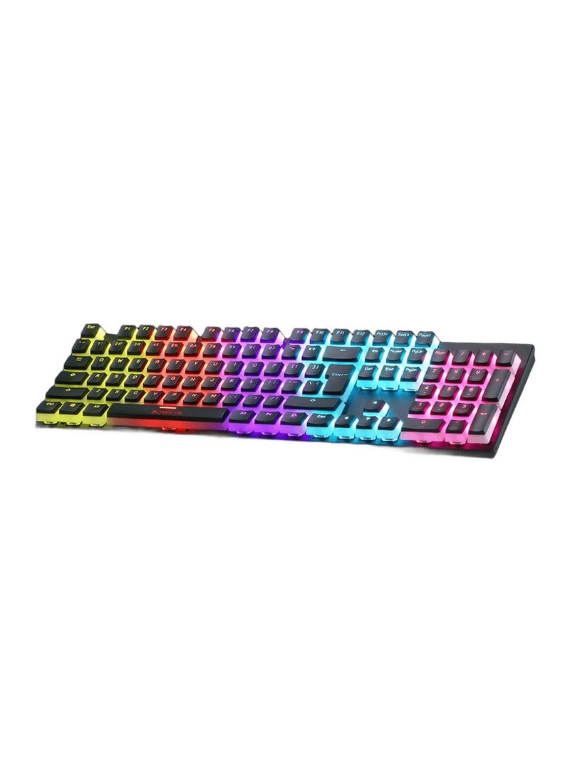 XTRIKE ME X TRIK MY GK-915P Gaming Keyboard, Mechanical, Rainbow Backlight, 104 Keys, Blue Switch-BLACK. - Image 1