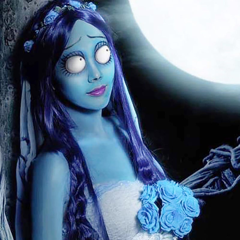 Mysense Light Blue Face Body Hair Paint Stick,Water Based Washable Temporary Hair Color,Non-toxic Cream Body Paint for Adults and Kids Halloween Cosplay Corpse Bride Sally Face Makeup,0.5oz - Image 5