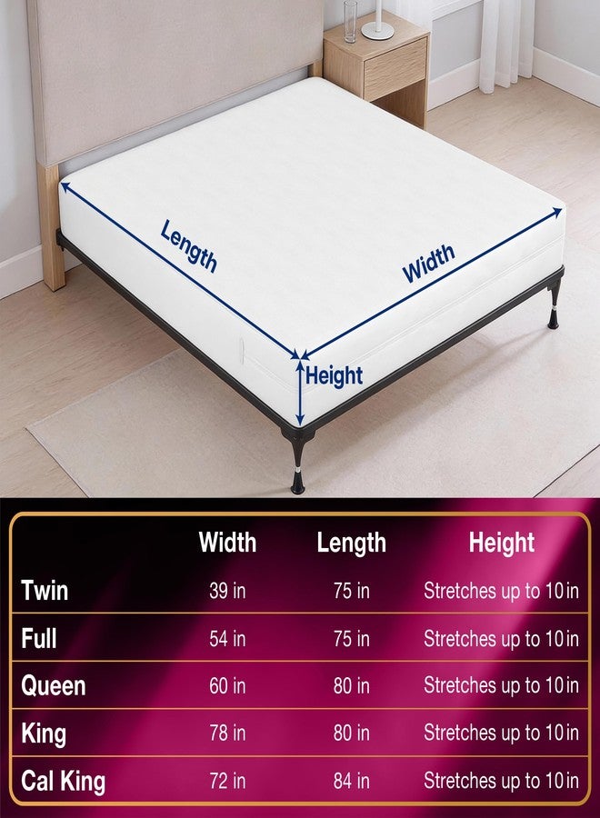 Bed Bug Blocker All-in-One Bed Bug Blocker Zippered Boxspring Encasement, Hypoallergenic, Waterproof, Twin, White - Image 3