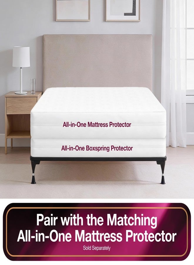 Bed Bug Blocker All-in-One Bed Bug Blocker Zippered Boxspring Encasement, Hypoallergenic, Waterproof, Twin, White - Image 2