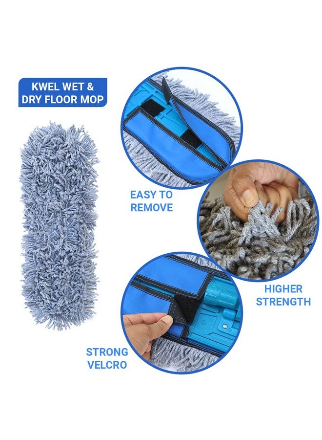 KWEL Dry Floor Mop Refill for Cleaning Living Room Office Suitable for All Types of Floor (Multicolour, 18 Inch) - Image 2
