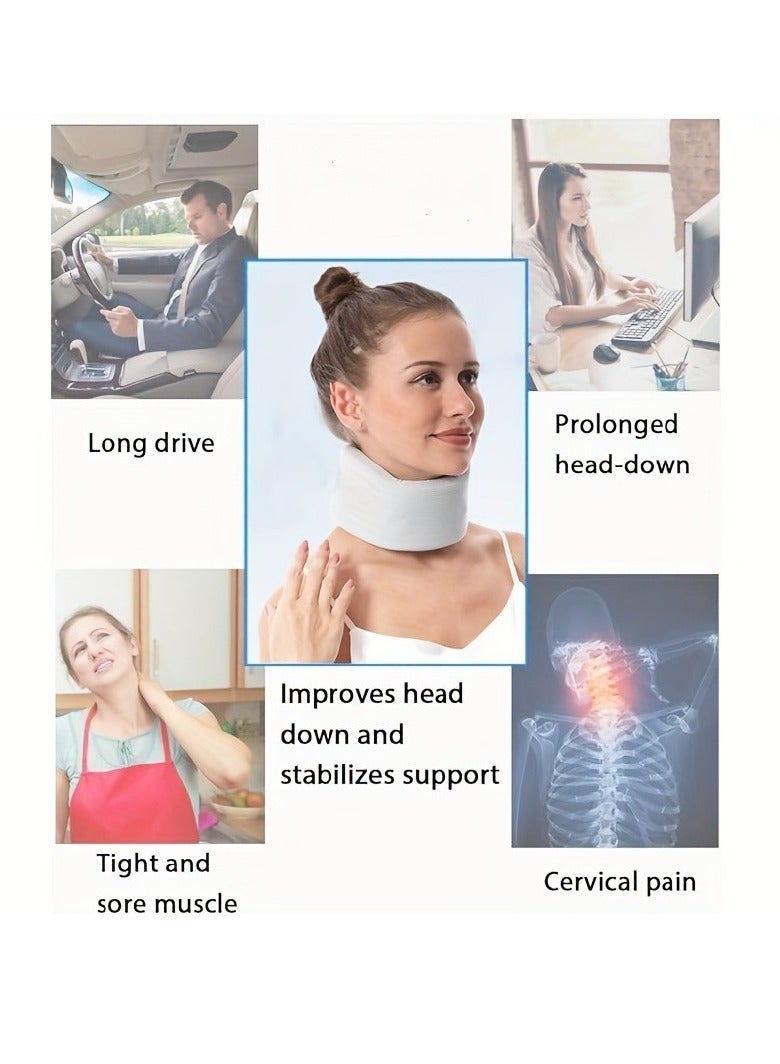 1pc Neck Brace For Sleeping, Soft Foam Cervical Collar For Neck Pain And Support Spine Pressure, Universal Wraps Keep Vertebrae Stable For Cervical Spine Pressure - Image 3