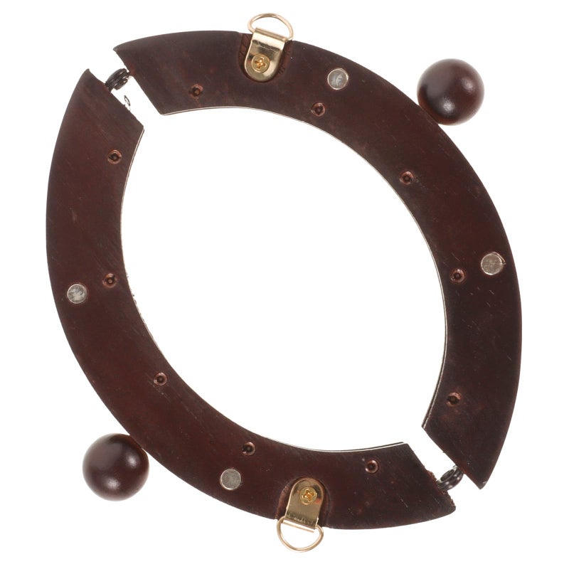 Wooden Purse Handle Replacement 16X6Cm Coffee Color DIY Handbag Craft Accessories - Image 2