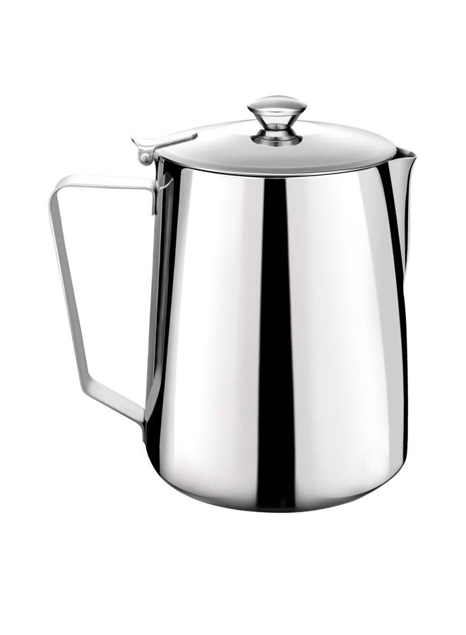 السنيدي ابريق دلة حليب ستانلس ستيل، دلة تفويح قهوة، فضي، سعة 900 مل - Image 1