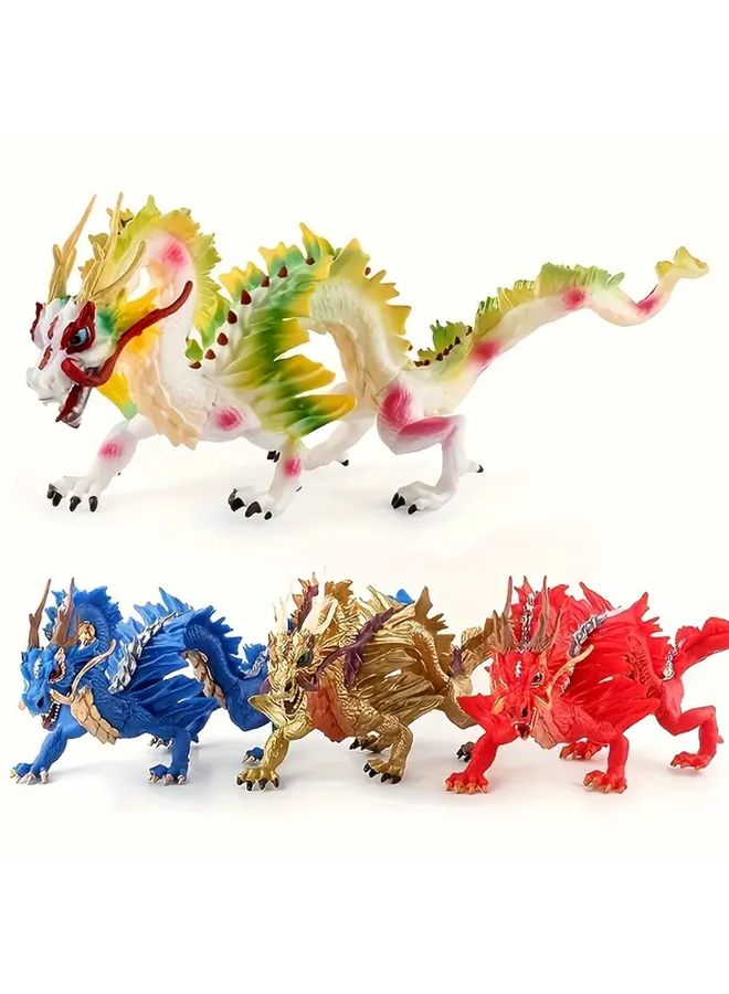 Blue Dragon Chinese Mythical Beast Statue Desktop Ornament New Year Gift - Image 2