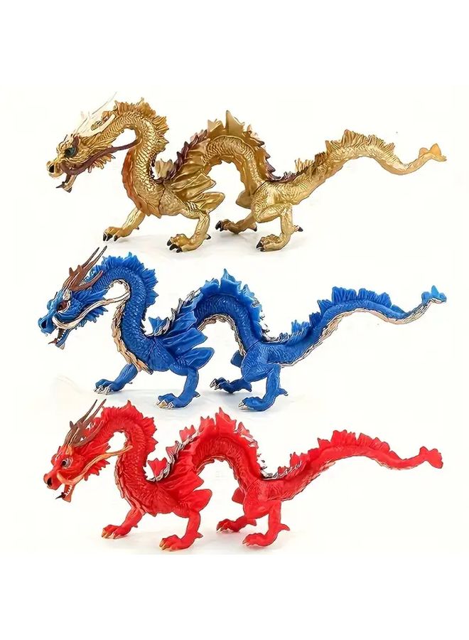 Blue Dragon Chinese Mythical Beast Statue Desktop Ornament New Year Gift - Image 3