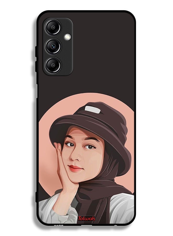 Tolwak Samsung Galaxy A24 4G Protective Case Cover Cute Hat Girl Paint Art - Image 1