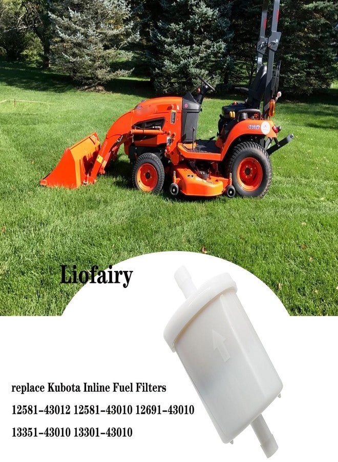 Liofairy 12581-43012 Fuel Filter For Kubota 13351-43010 12581-43010 12691-43010 Inline Diesel Gasoline Fuel Filter For Kubota BX2660 BX24D BX25 BX2660D BX2670 BX2350 BX2200 BX2230 ZD25 Lawn Mowers(2 pack) - Image 4