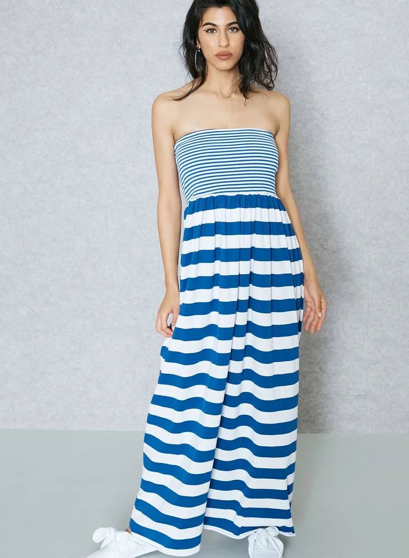 Ginger Striped Bandeau Maxi Dress