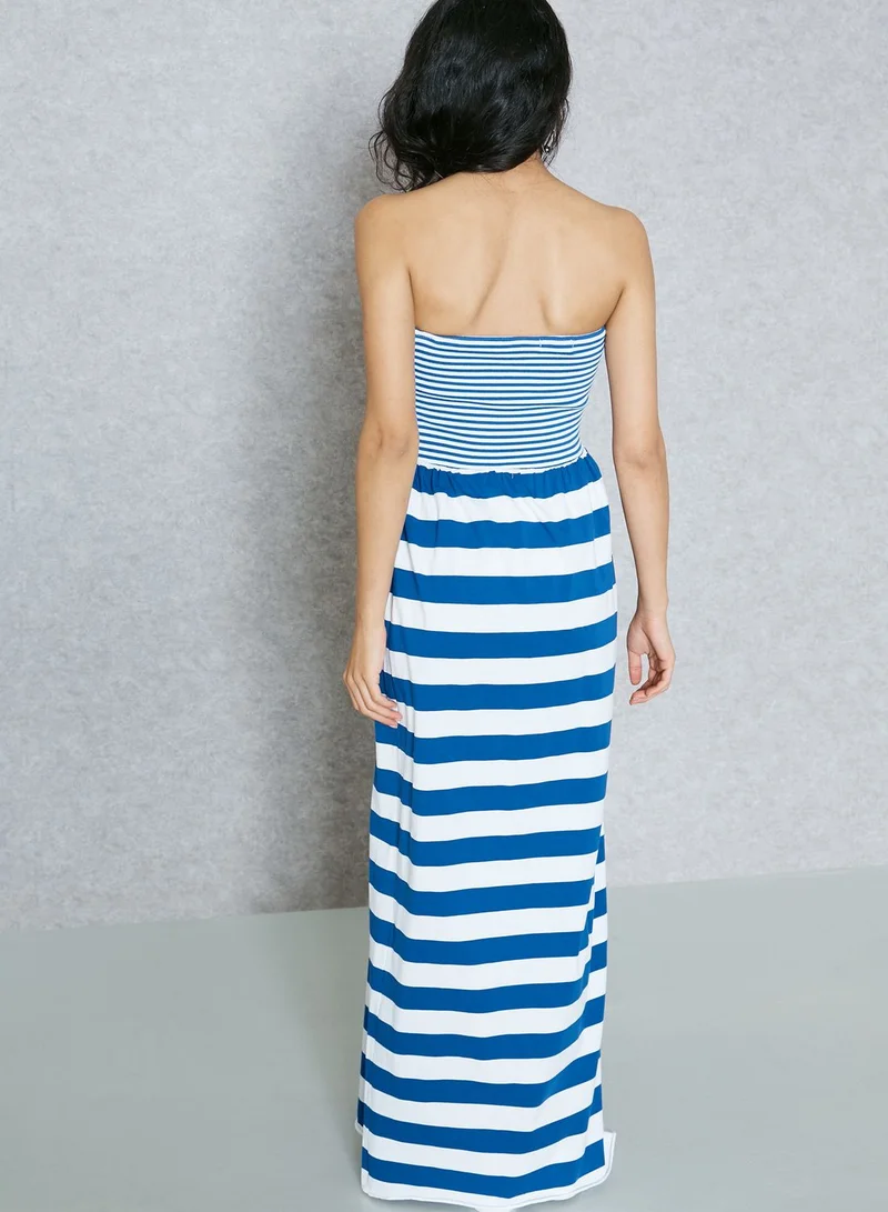 Ginger Striped Bandeau Maxi Dress