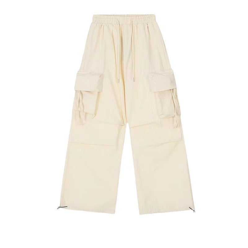 American Retro Women's High Waist Wide Leg Casual Pants – Loose Fit Trousers with Pockets - Image 5