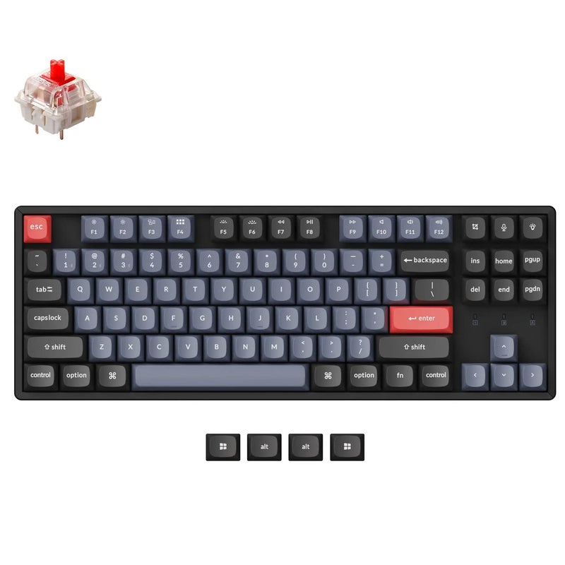 Keychron K8 Pro QMKVIA Wireless Mechanical Keyboard HotSwappable Aluminum Frame TKL Custom Programmable Keyboard with RGB Backlit Gateron G Pro Red Switch - Image 2