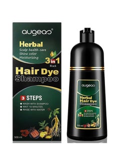 Augeas 500ML Black Hair Dye Shampoo By Augeas  - Image 1