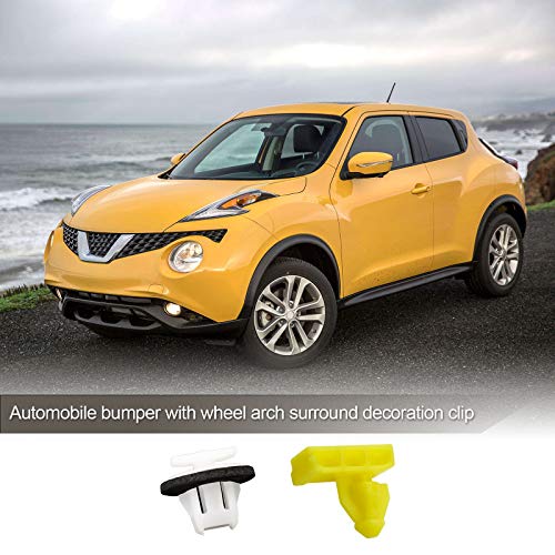 SING F LTD مجموعة مشابك تريم محيط أقواس العجلات للسيارات SING F LTD 40 قطعة مصنوعة من البلاستيك، مثبتات متوافقة مع Juke 76847JG00A 76882JG10A - Image 2