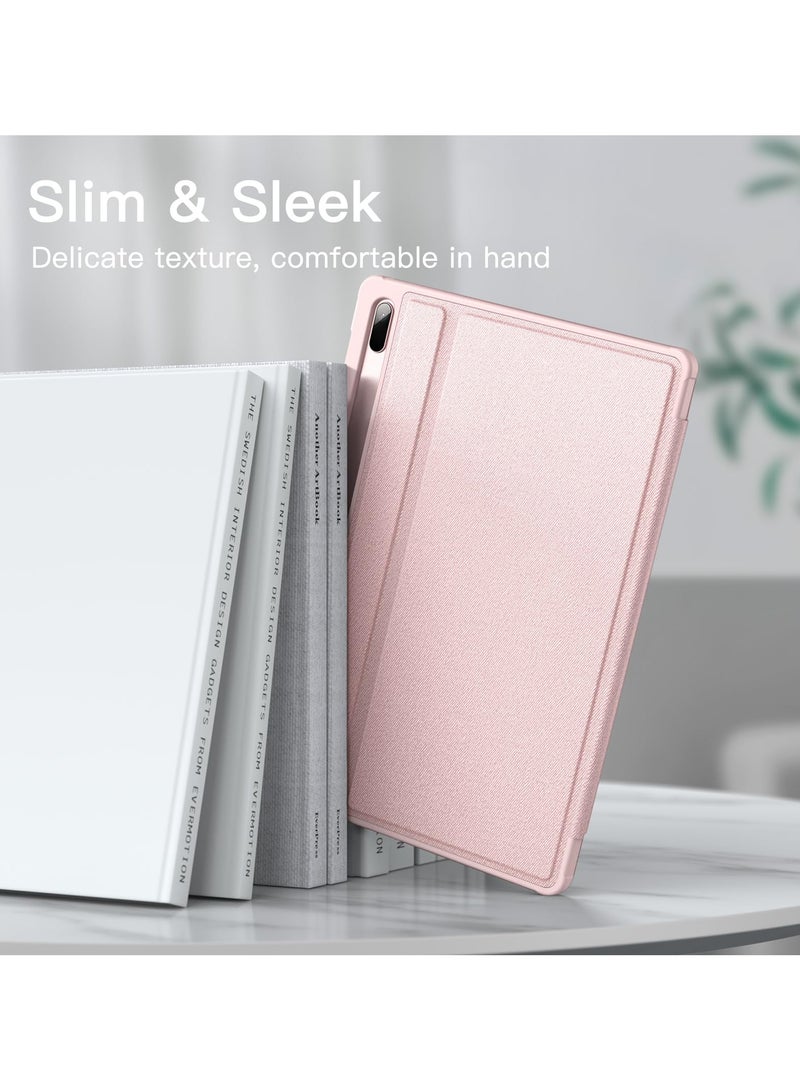 Jetech Case for Samsung Galaxy Tab S8 Plus 2022 / S7 FE 2021 / S7 Plus 2020 12.4-Inch with S Pen Holder, Slim Folio Stand Protective Tablet Cover, Multi-Angle Viewing (Pink Gold) - Image 4