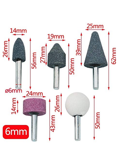 uptodateproducts uptodateproducts 10PcsSet Shank 6mm3mm Mounted Stone Grinding Head Abrasive Drill Rotary Tools Cutting Grinding Head Set For Polishing Machine  - Image 5