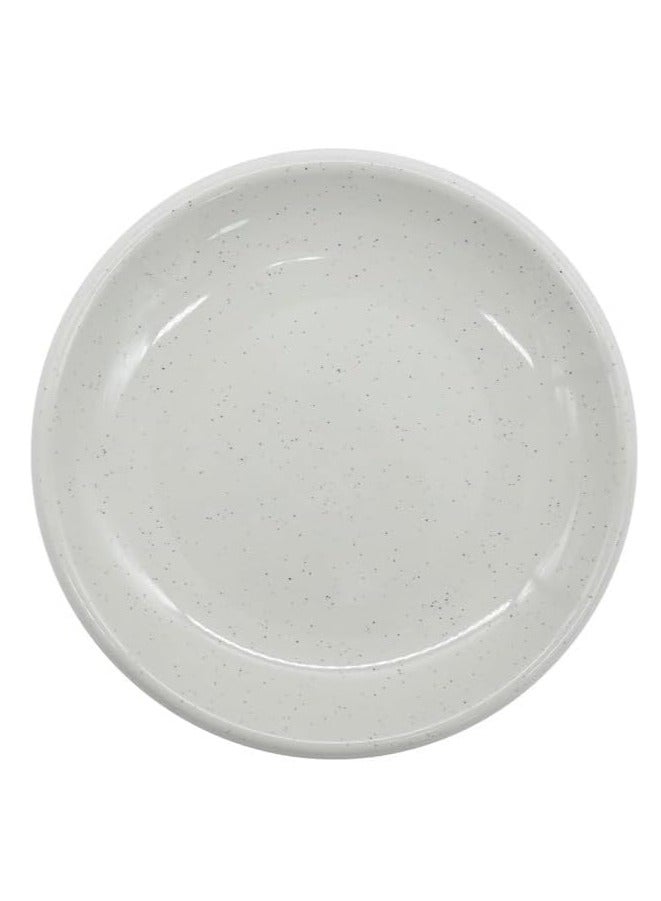 AKDC Melamine Coupe Plate Light Stone 8 Inch - Image 1