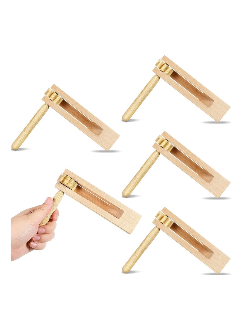 Y&D 4 Pcs Wooden Ratchet Noise Maker Traditional Mexican Rattle Instrument Toy for Birthday Present, Party Favor, Sports Events and Celebrations - Image 1