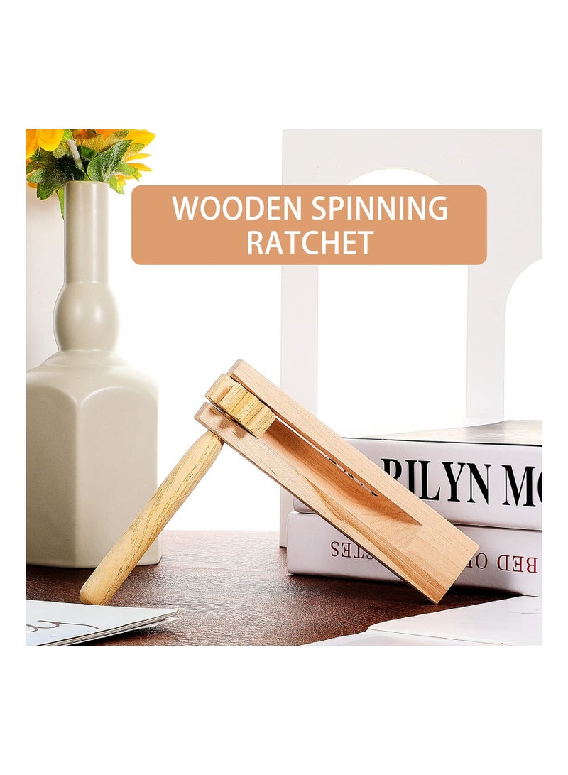 Y&D 4 Pcs Wooden Ratchet Noise Maker Traditional Mexican Rattle Instrument Toy for Birthday Present, Party Favor, Sports Events and Celebrations - Image 5