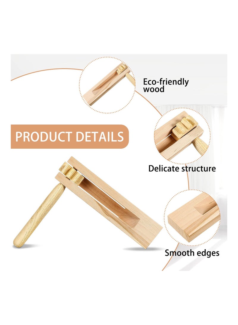 Y&D 4 Pcs Wooden Ratchet Noise Maker Traditional Mexican Rattle Instrument Toy for Birthday Present, Party Favor, Sports Events and Celebrations - Image 2