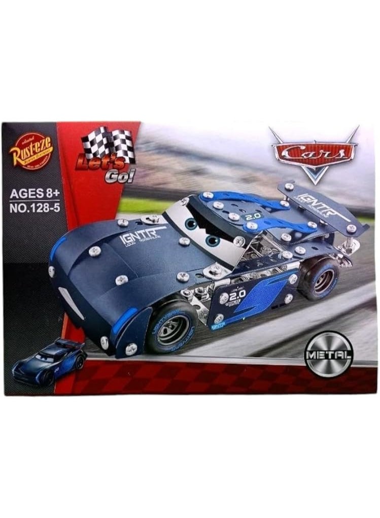 كار Rust-eze لعبة ميكانو سيارة سباق معدنية من طراز Cars، للأطفال 8+ سنوات، مجموعة فك وتركيب - Image 1