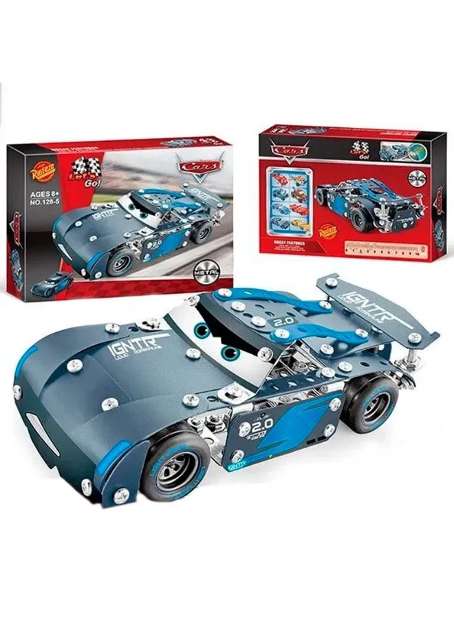 كار Rust-eze لعبة ميكانو سيارة سباق معدنية من طراز Cars، للأطفال 8+ سنوات، مجموعة فك وتركيب - Image 2