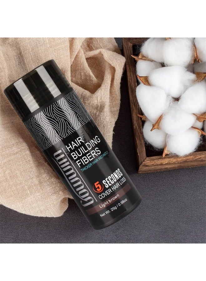 gowwim Hair Fibers for Thinning Hair 25g Hair Building Fibers 100% Undetectable,Instantly Cover Sparse Hair Areas-Bald Spots Cover Up. (Light Brown) - Image 5