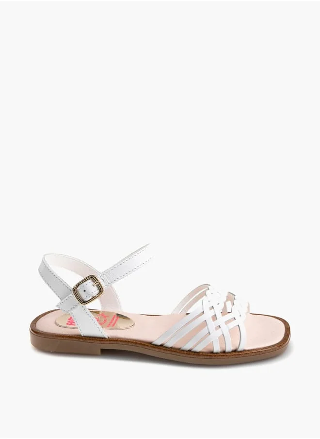 بابلوسكي Girls Strap Sandals With Buckle Closure