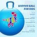 ZOOJOY Hopper Ball for Kids18In Bouncy Balls with Handle Blue Dinosaur Indoor Outdoor Boys Toys for Active Play with Pump Easter Basket Stuffers Girls Boys Gifts for 3 4 5 6 7 8Yr Balance Toys - Image 4