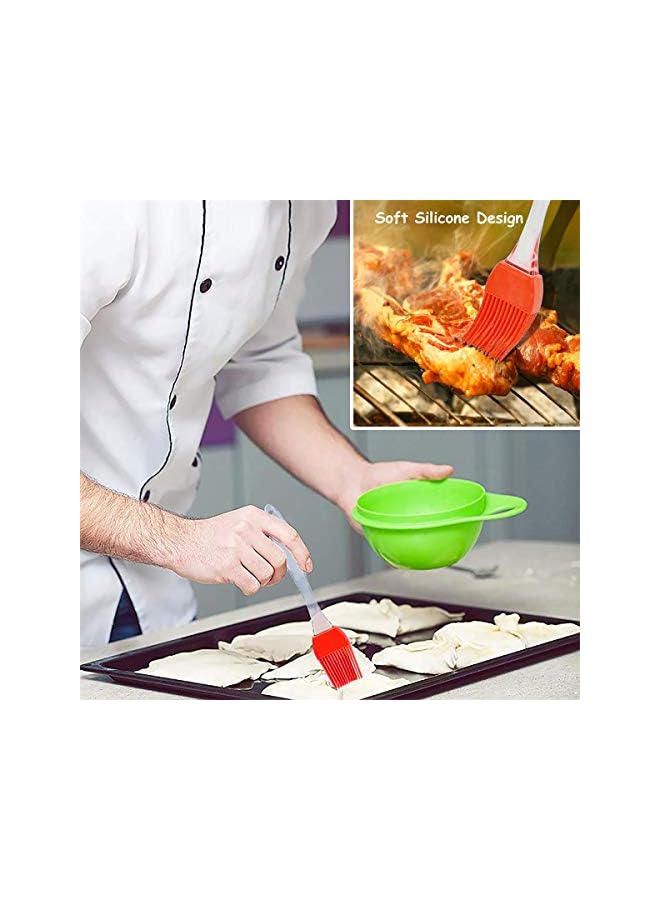 Raxoom Basting Brush And Spatula Set, Pastry Non-Stick, Heat Resistant, Kitchen Utensils For Baking Bread Bbq Grill Oil Cream Sauce Butter (Random Colours) - Image 4
