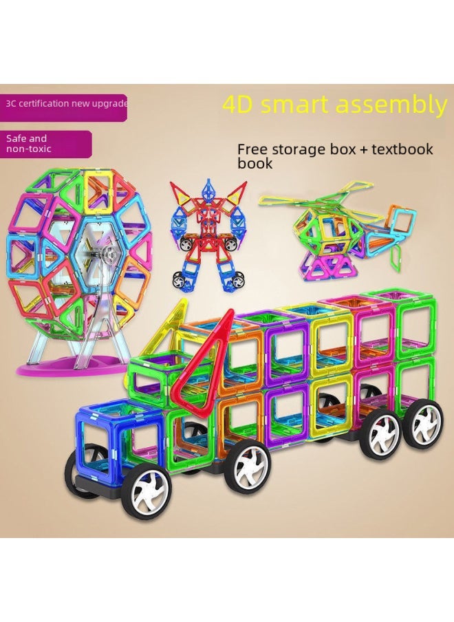 Pure Magnetic Piece Building Blocks Children's Magnet Magnetic Piece Puzzle Boys Girls Baby's Iron Piece Puzzle Assembled Toys-Color:20 Pieces Mix And Match Supplement [Bag]] - Image 3