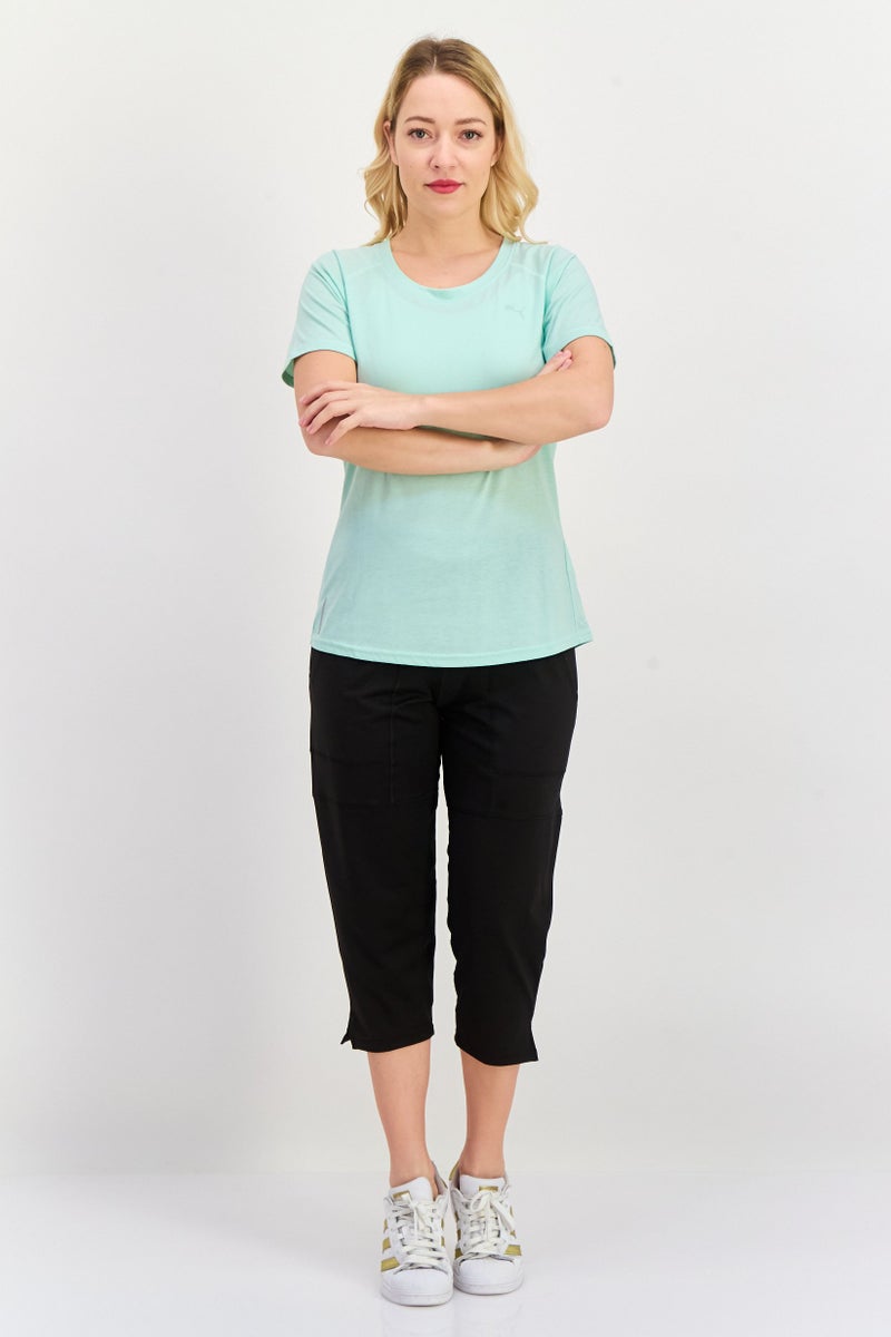 PUMA Women Sportswear Fit Short Sleeve Training Top, Mint Green - Image 4