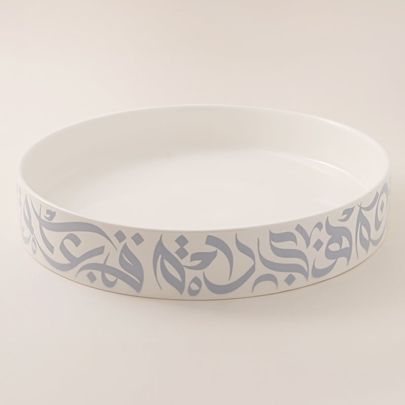 La Mesa Porcelain Serving Bowl 28*5Cm, Blue - Image 1